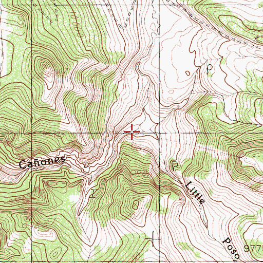 Topographic Map of Little Poso Creek, NM