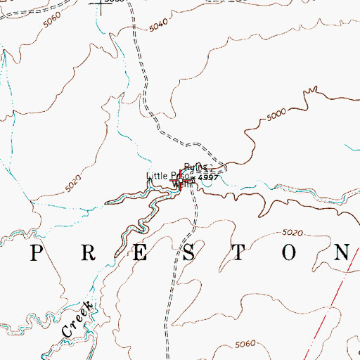 Topographic Map of Little Poso Well, NM