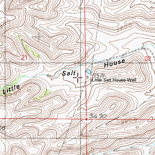 Topographic Map of Little Salt House Well, NM
