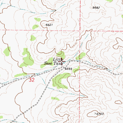 Topographic Map of Little Seco Tank, NM