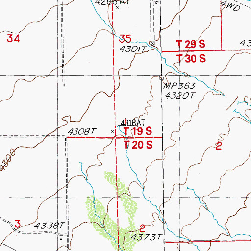 Topographic Map of Little Skull Canyon, NM