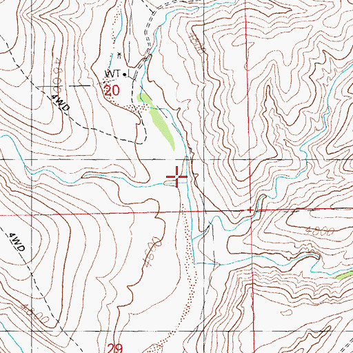 Topographic Map of Little Sycamore Creek, NM