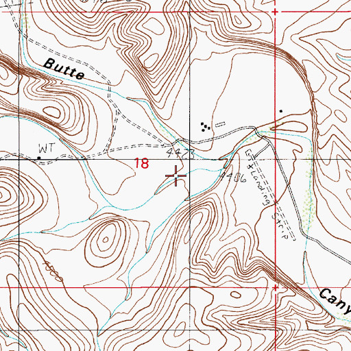 Topographic Map of Little Twin Butte Canyon, NM