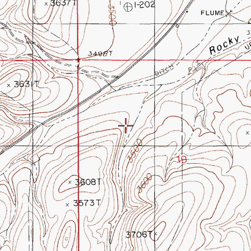 Topographic Map of Little Walt Canyon, NM