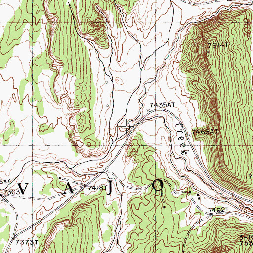 Topographic Map of Little Water Creek, NM