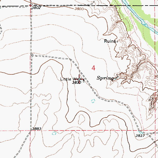 Topographic Map of Little Well, NM