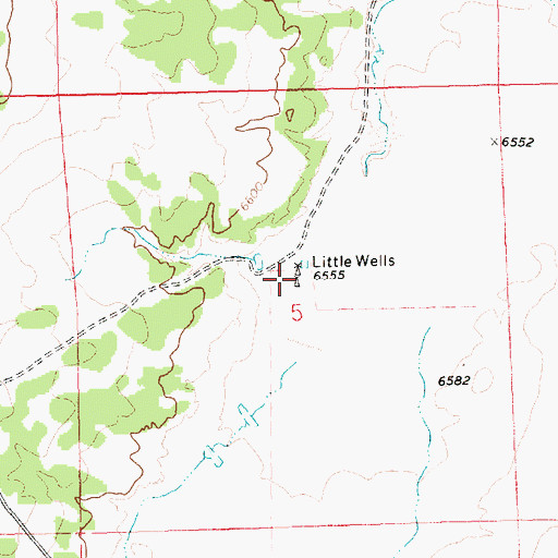 Topographic Map of Little Wells, NM