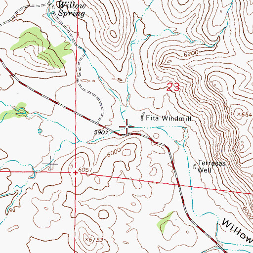 Topographic Map of Little Willow Draw, NM