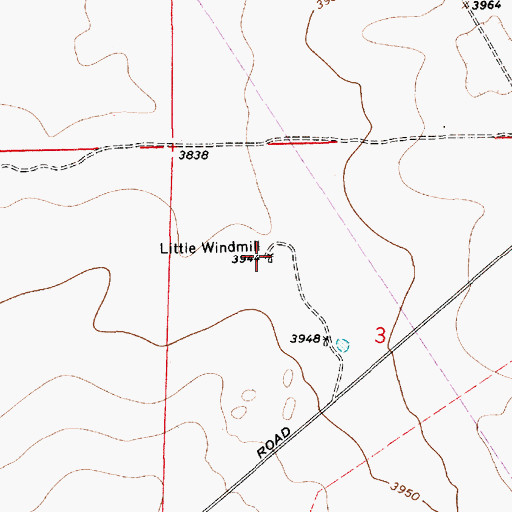 Topographic Map of Little Windmill, NM