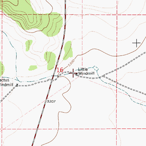 Topographic Map of Little Windmill, NM