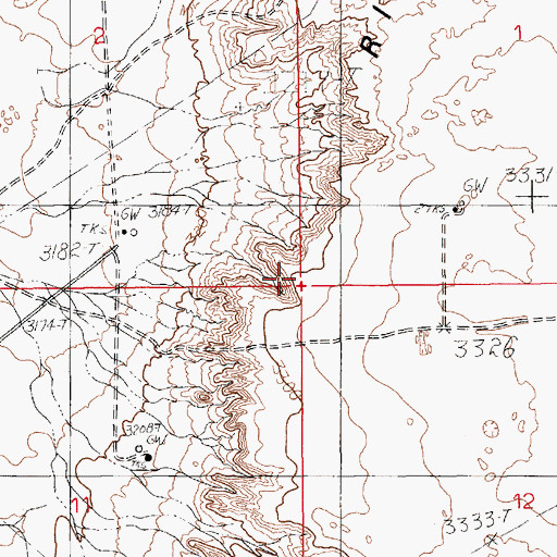 Topographic Map of Livingston Ridge, NM
