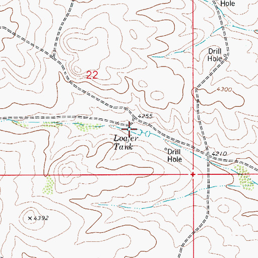 Topographic Map of Loafer Tank, NM