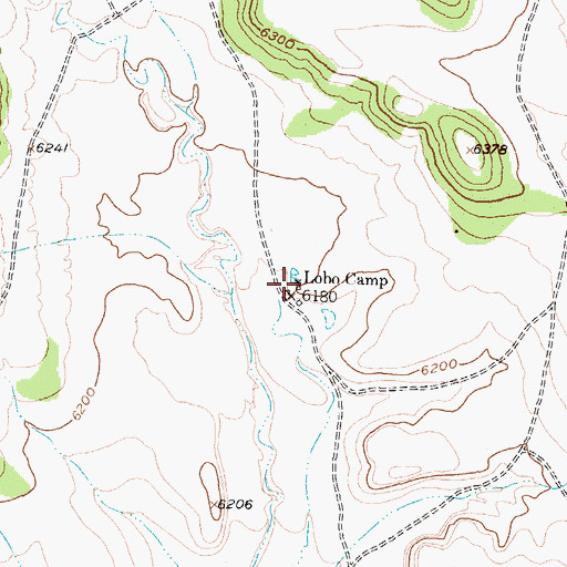 Topographic Map of Lobo Camp, NM