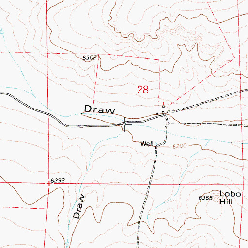 Topographic Map of Lobo Draw, NM