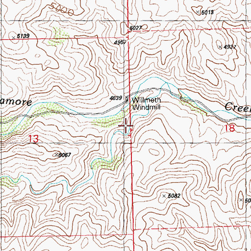 Topographic Map of Lockler Canyon, NM
