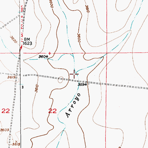 Topographic Map of Loco Draw, NM