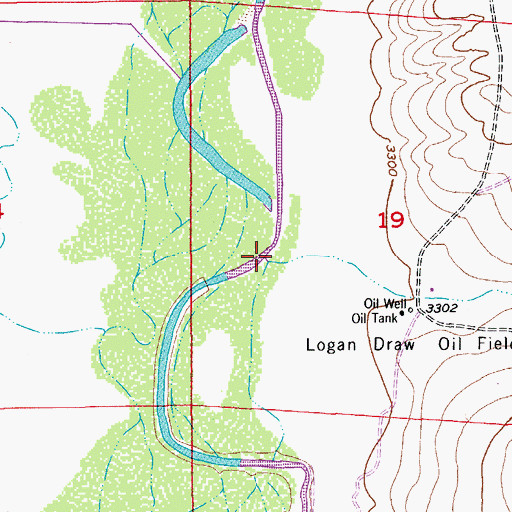Topographic Map of Logan Draw, NM