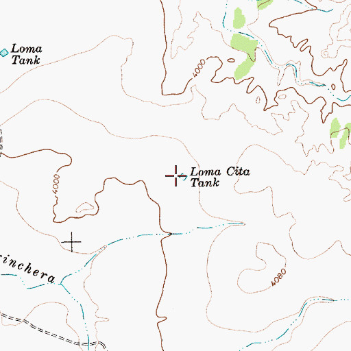 Topographic Map of Loma Cita Tank, NM