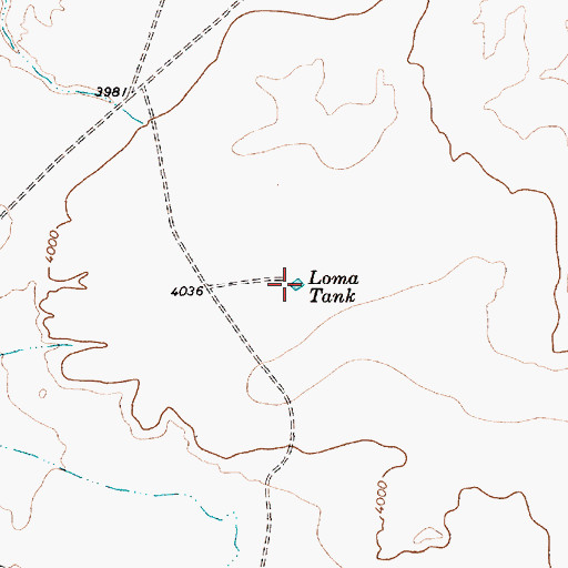 Topographic Map of Loma Tank, NM