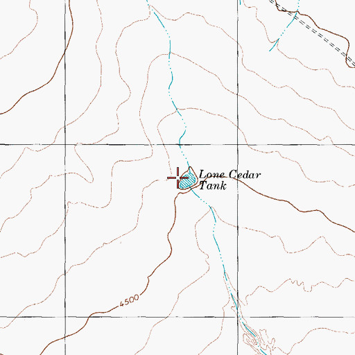Topographic Map of Lone Cedar Tank, NM