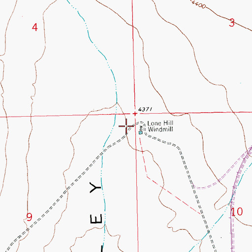 Topographic Map of Lone Hill Windmill, NM