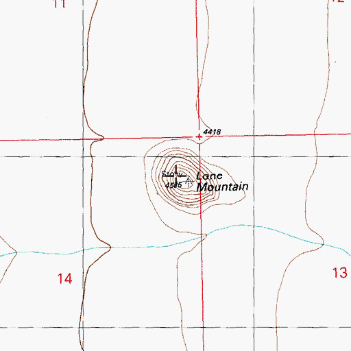 Topographic Map of Lone Mountain, NM