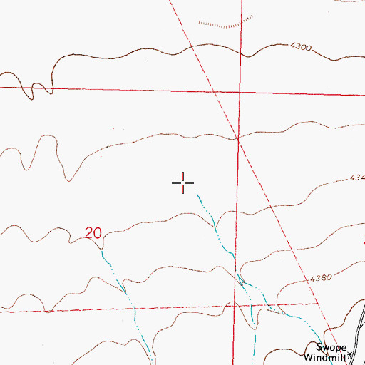 Topographic Map of Lonesome Cabin Draw, NM