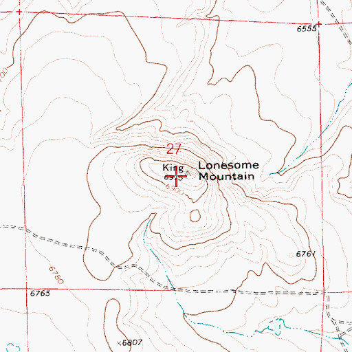 Topographic Map of Lonesome Mountain, NM