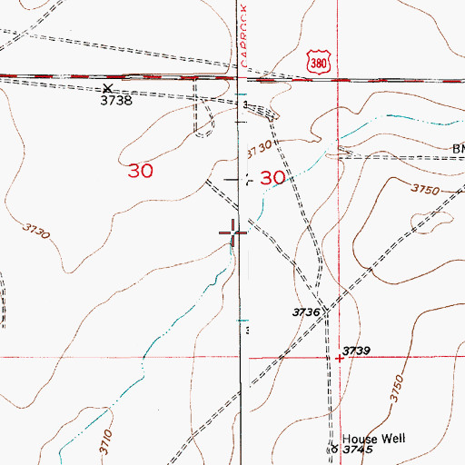 Topographic Map of Long Arroyo Draw, NM