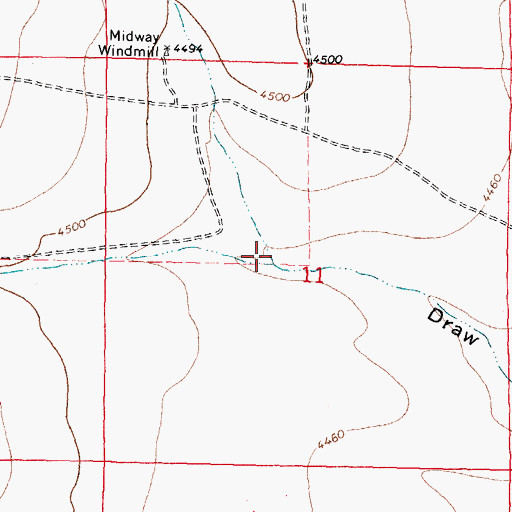 Topographic Map of Long Draw, NM