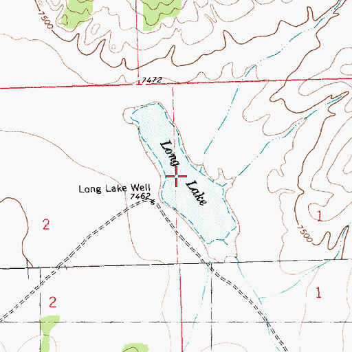 Topographic Map of Long Lake, NM