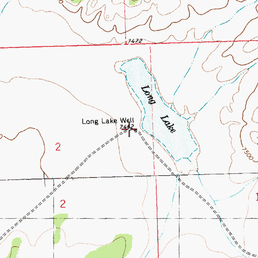 Topographic Map of Long Lake Well, NM