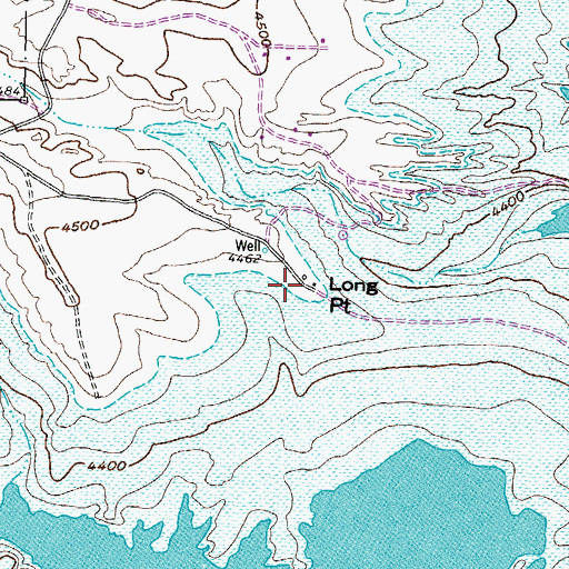 Topographic Map of Long Point, NM