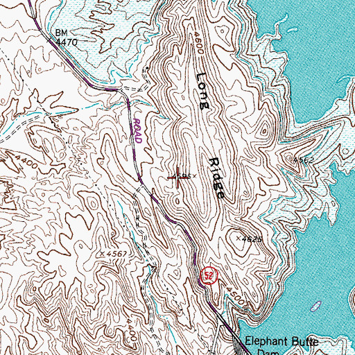 Topographic Map of Long Ridge, NM