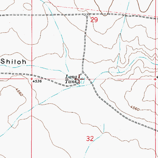 Topographic Map of Long Tank, NM