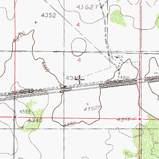 Topographic Map of Longview School, NM