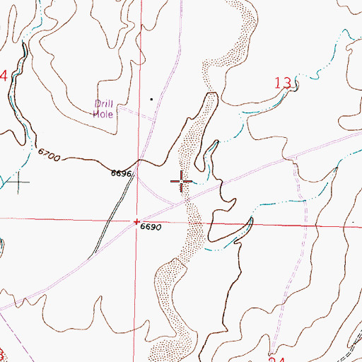 Topographic Map of Lopez Arroyo, NM