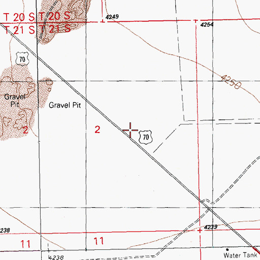 Topographic Map of Lordsburg Mesa, NM