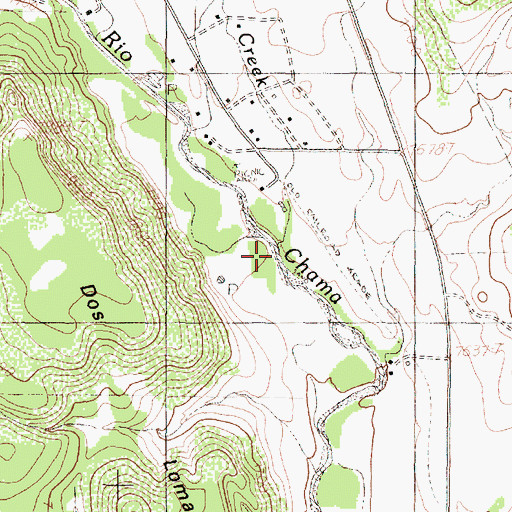 Topographic Map of Los Alamos Creek, NM
