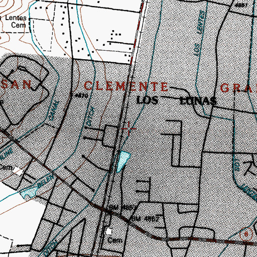 Topographic Map of Los Lunas Ditch, NM