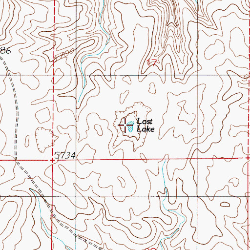 Topographic Map of Lost Lake, NM