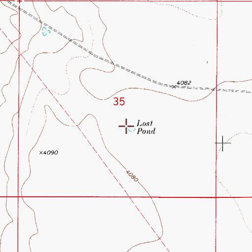 Topographic Map of Lost Pond, NM