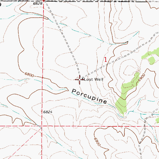 Topographic Map of Lost Well, NM