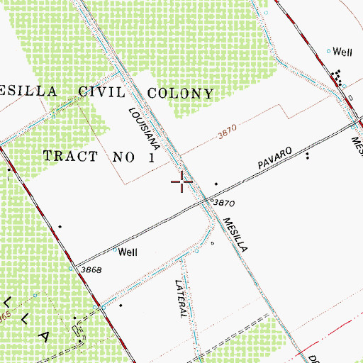 Topographic Map of Louisiana Lateral, NM