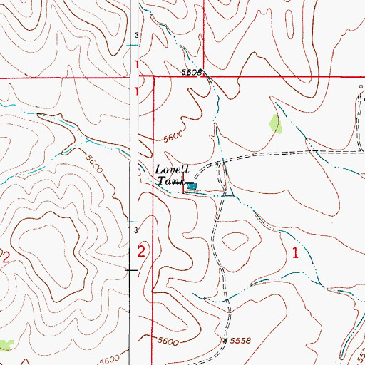 Topographic Map of Lovett Tank, NM