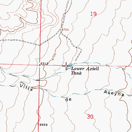 Topographic Map of Lower Axtell Tank, NM