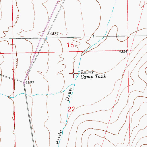 Topographic Map of Lower Camp Tank, NM