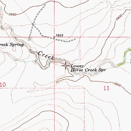 Topographic Map of Lower Horse Creek Spring, NM