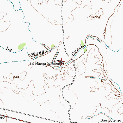 Topographic Map of Lower La Manga Windmill, NM