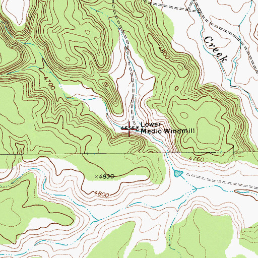 Topographic Map of Lower Medio Windmill, NM